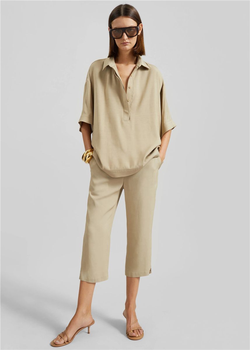 Lior Fluid Capri Pants-THE FRANKIE SHOP-Verso