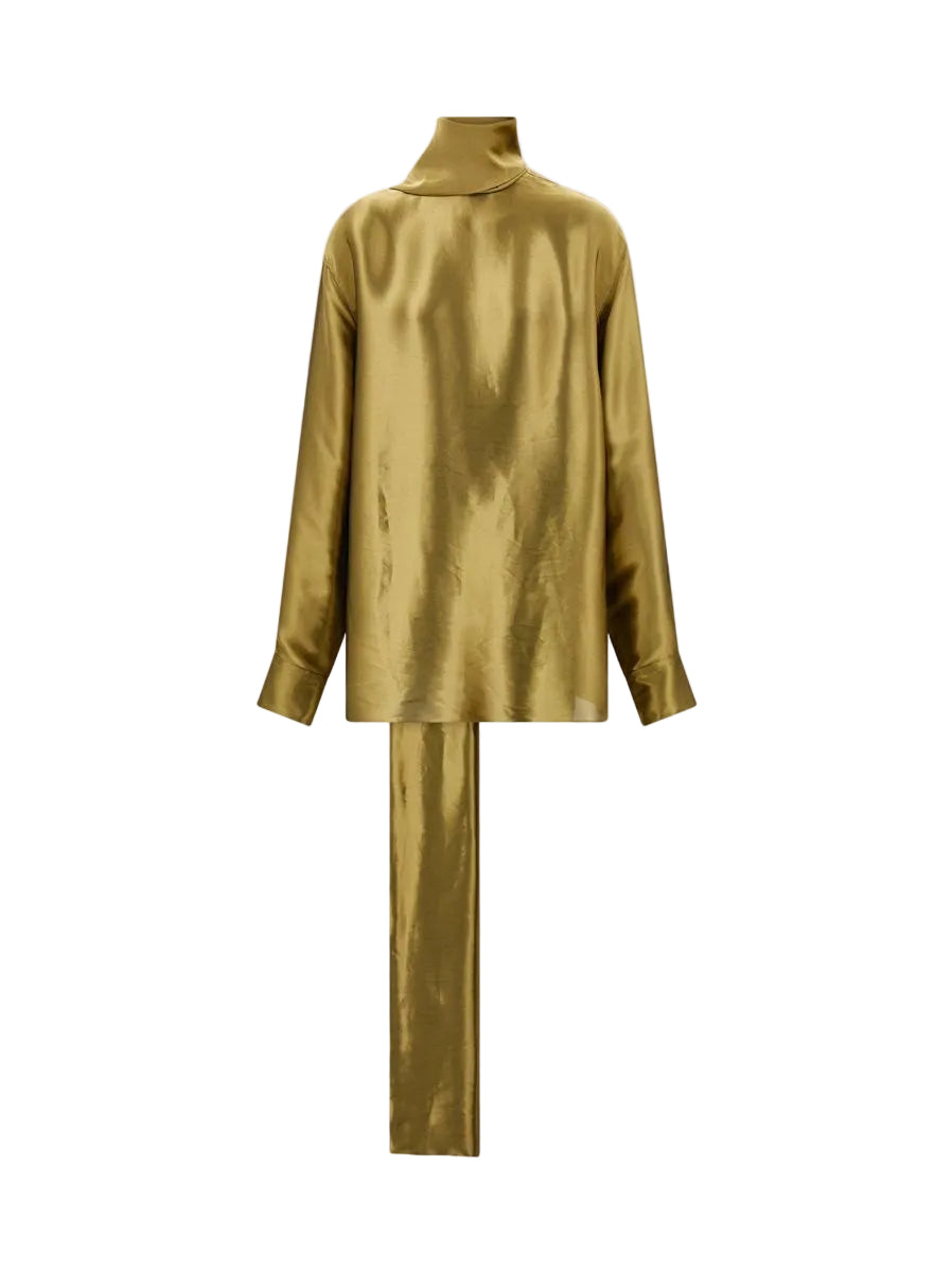 Liquid lamé blouse-FERRAGAMO-316206-40-Verso