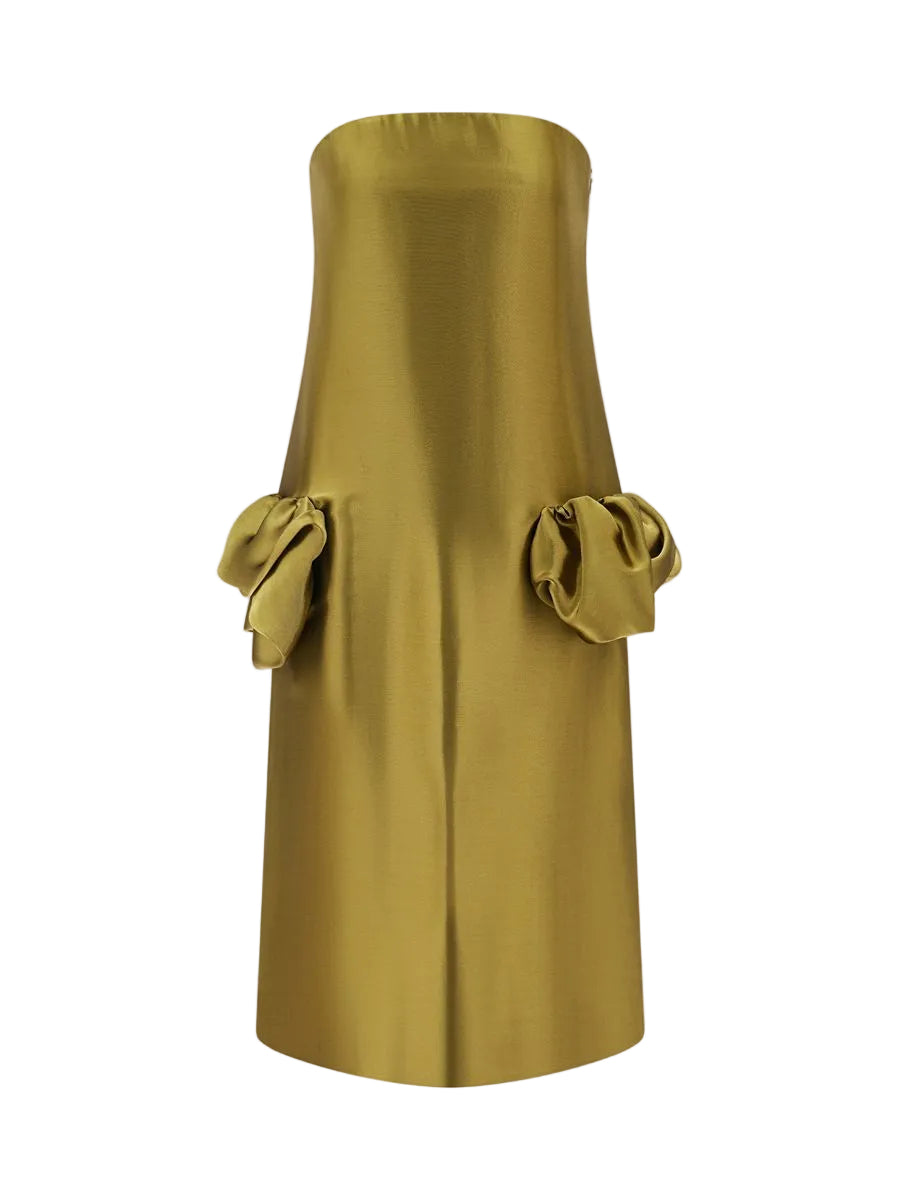 Liquid lamé dress-FERRAGAMO-316205-40-Verso