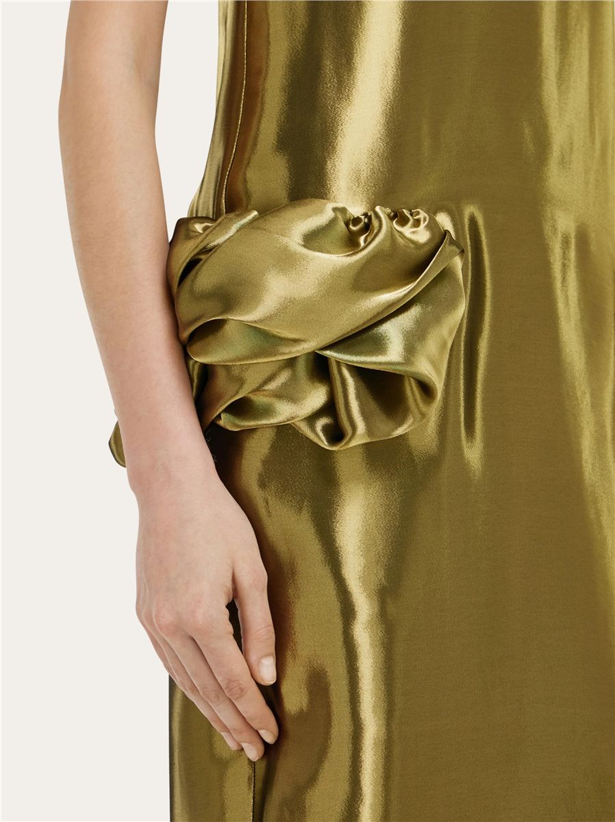 Liquid lamé dress-FERRAGAMO-Verso