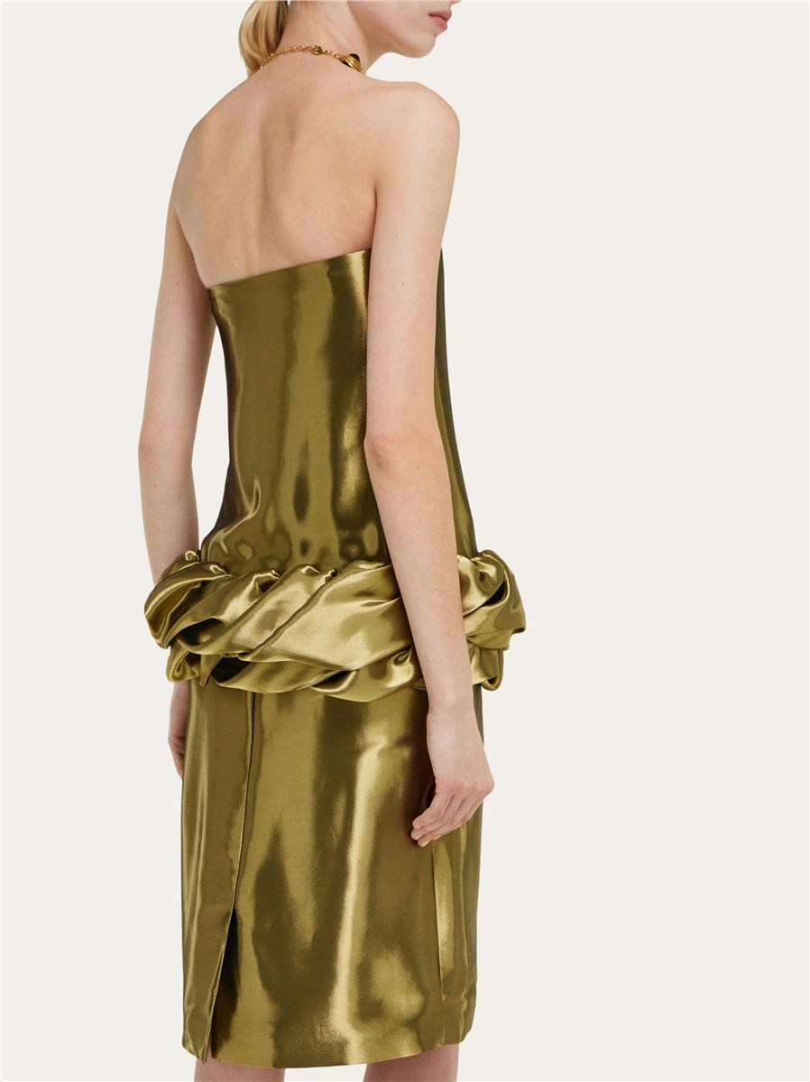 Liquid lamé dress-FERRAGAMO-Verso