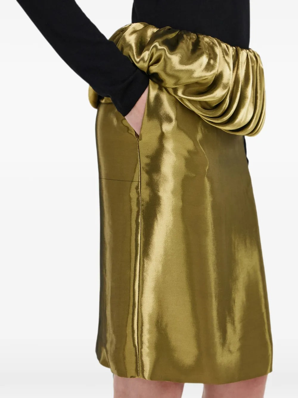 Liquid lamé skirt-FERRAGAMO-Verso