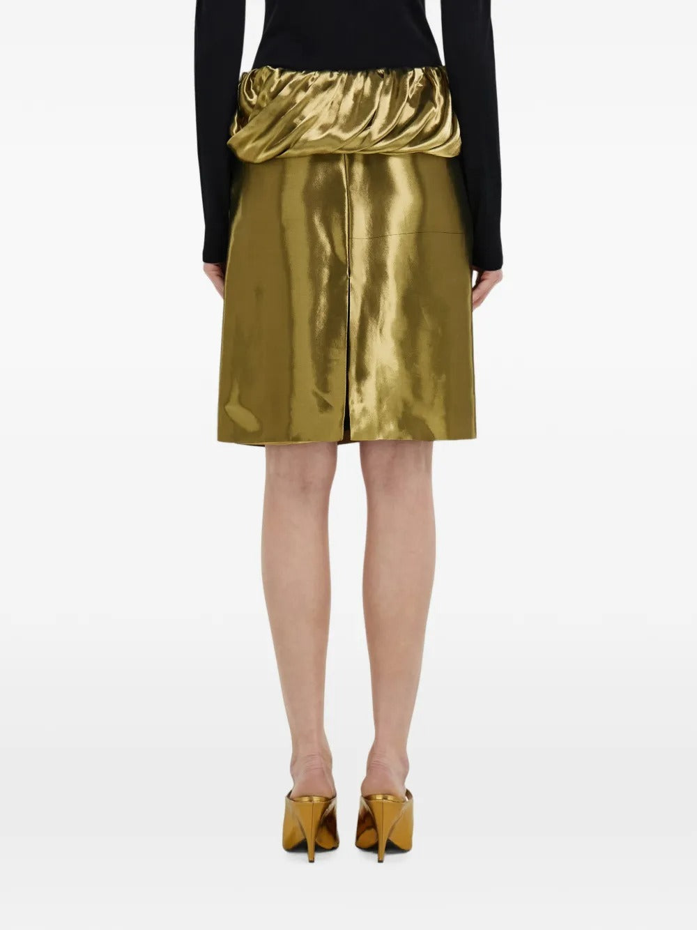 Liquid lamé skirt-FERRAGAMO-Verso