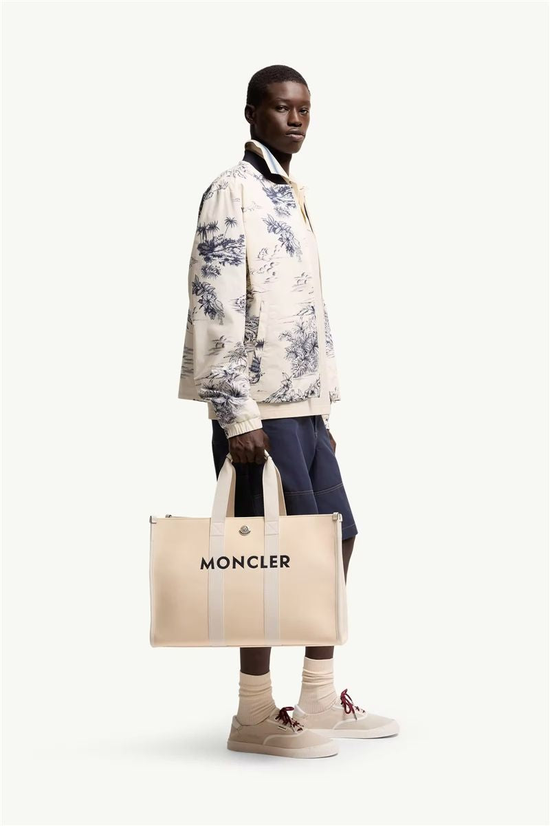 Logo canvas tote bag-MONCLER-Verso