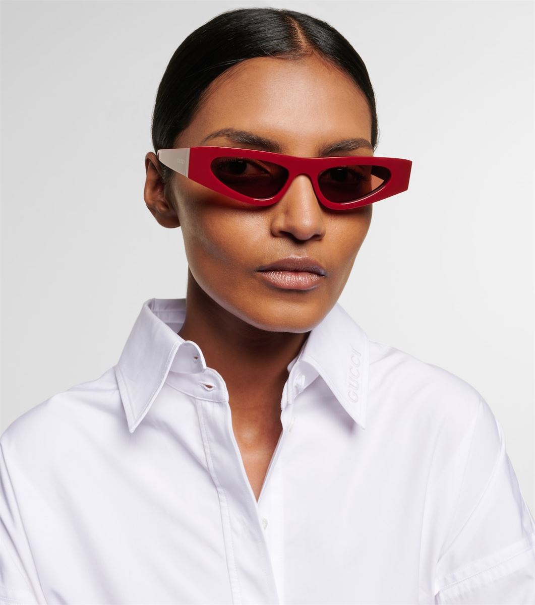 LOGO CAT-EYE SUNGLASSES -  GUCCI -  Verso