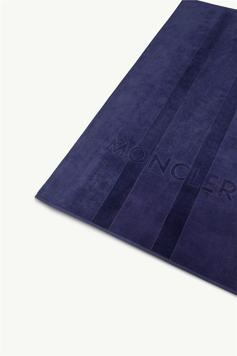 Logo cotton beach towel-MONCLER-Verso