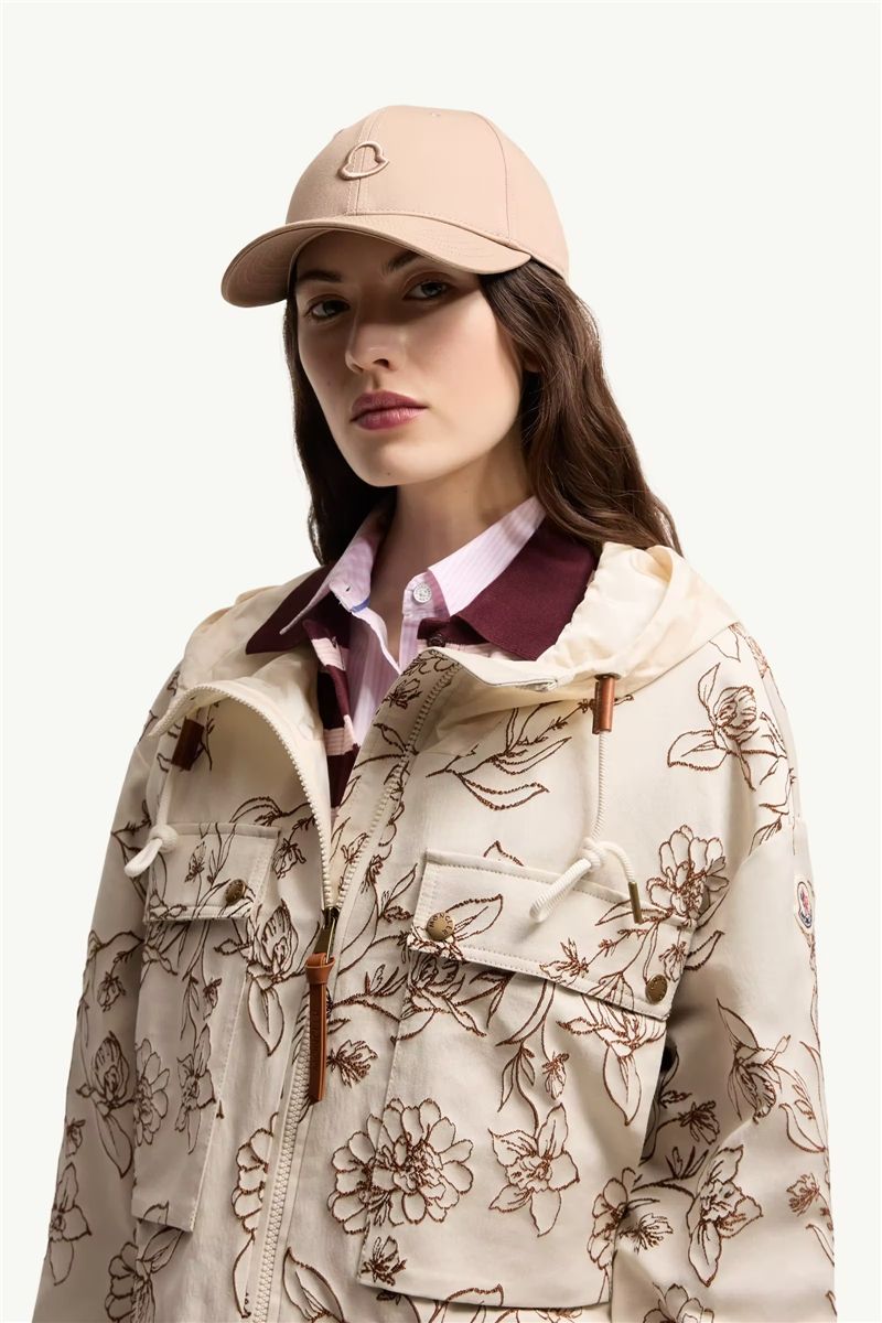 Logo cotton gabardine baseball cap-MONCLER-Verso