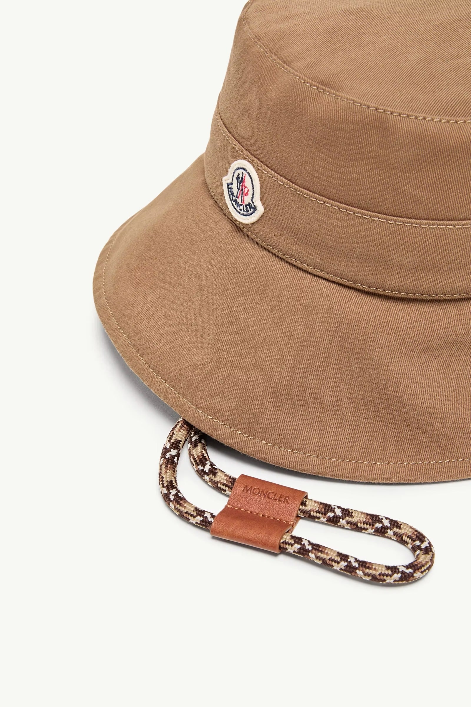 Logo Cotton Gabardine Bucket Hat-MONCLER-Verso
