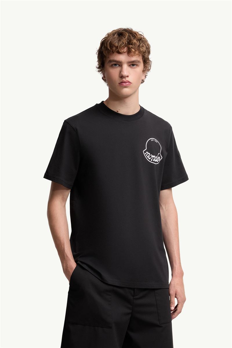 logo cotton t-shirt-MONCLER-Verso