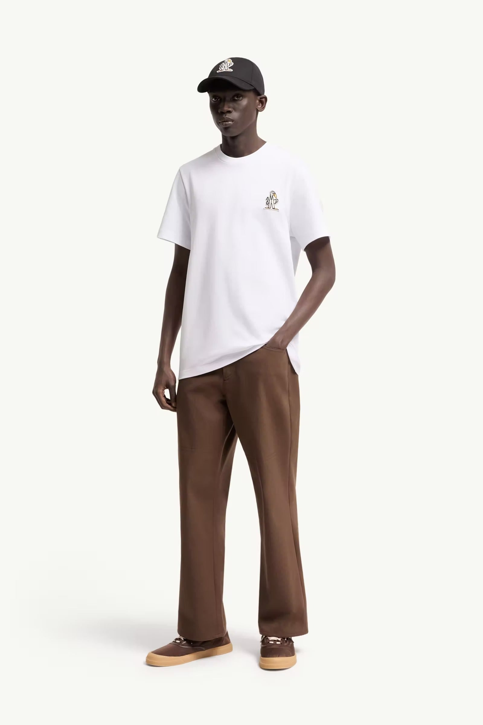 Logo cotton t-shirt-MONCLER-Verso