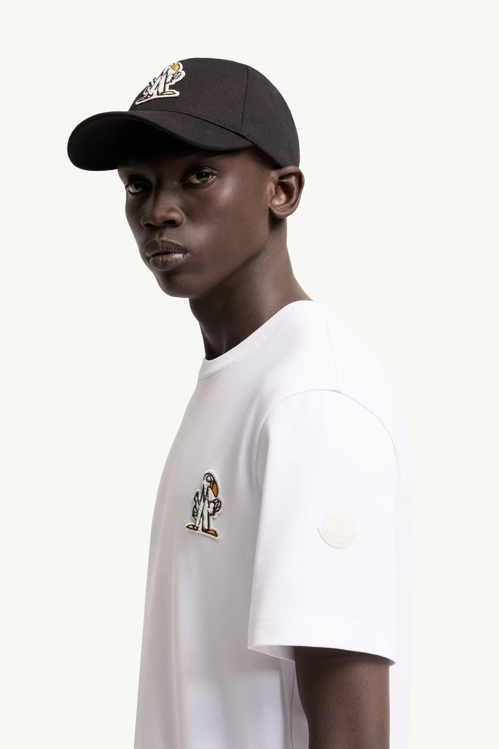 Logo cotton t-shirt-MONCLER-Verso