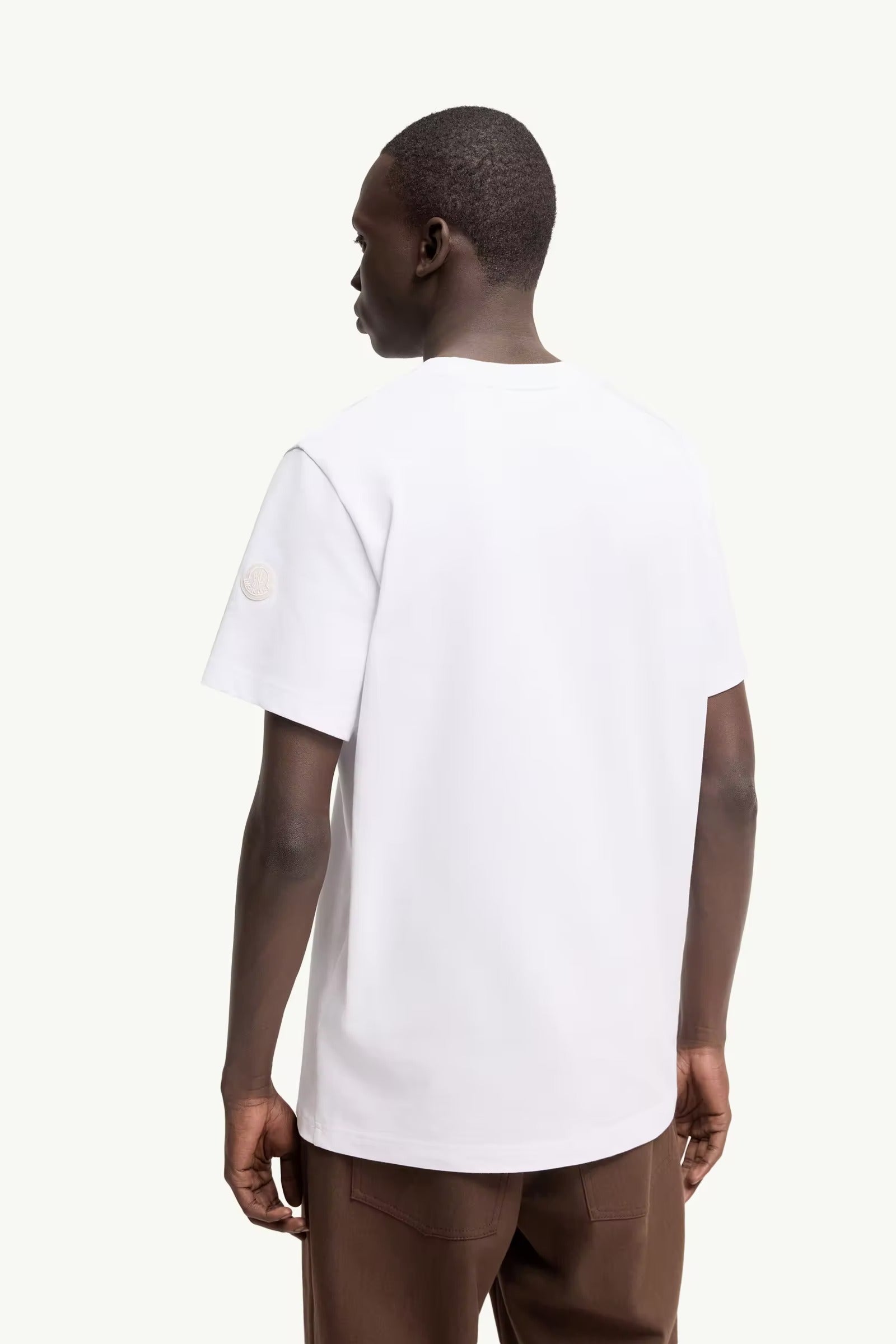 Logo cotton t-shirt-MONCLER-Verso