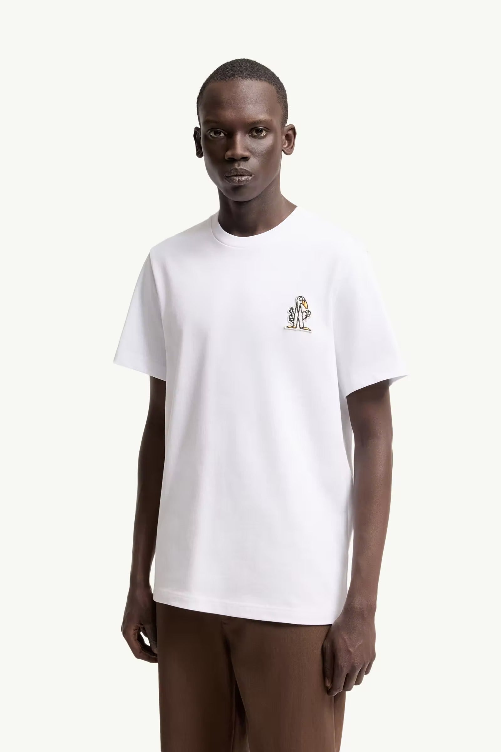 Logo cotton t-shirt-MONCLER-Verso