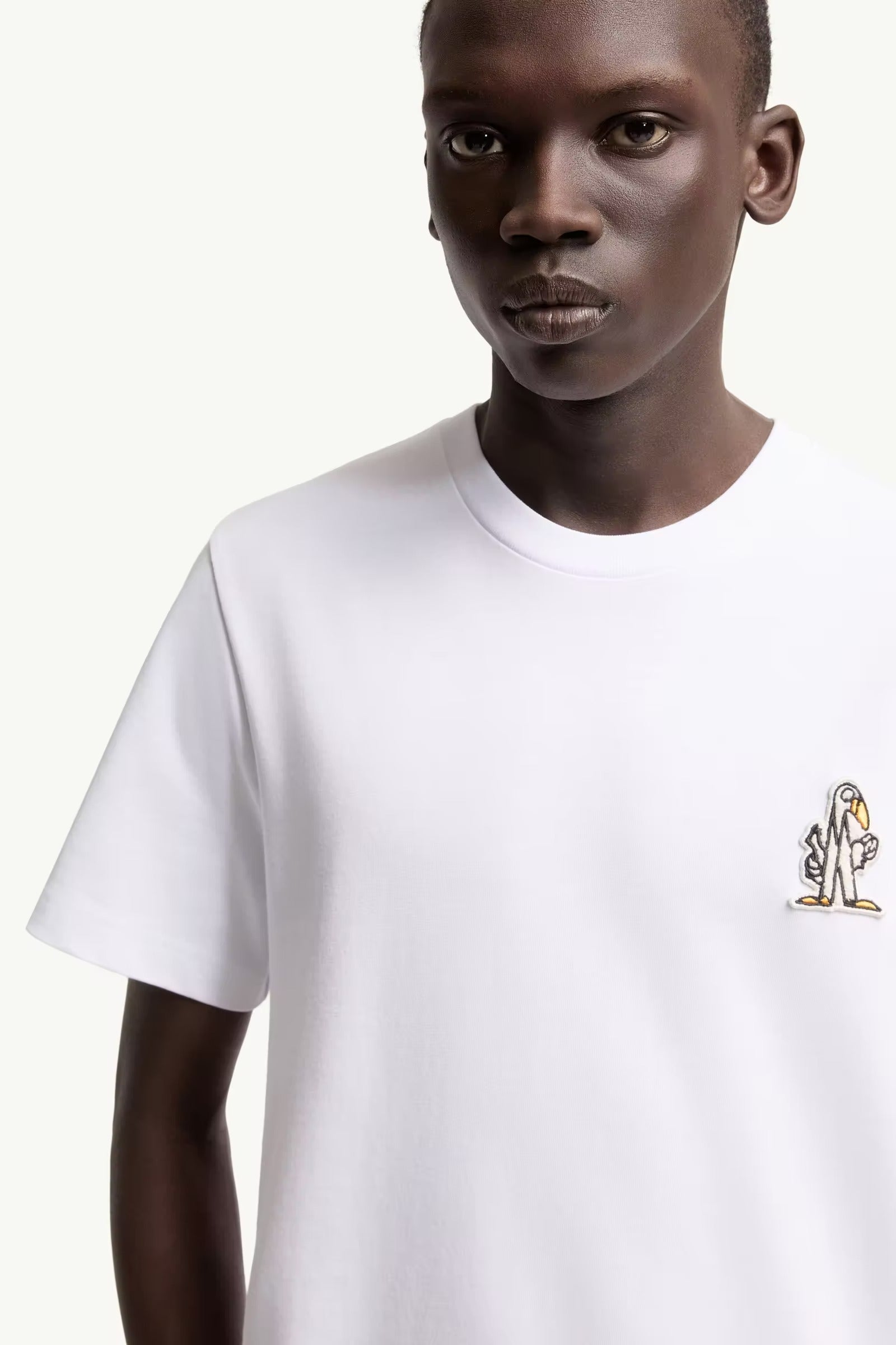 Logo cotton t-shirt-MONCLER-Verso