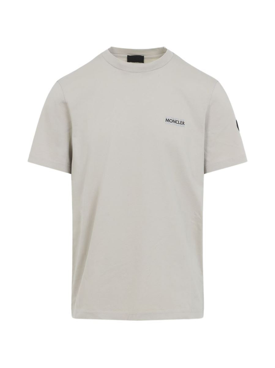 Logo cotton t-shirt-MONCLER-Verso