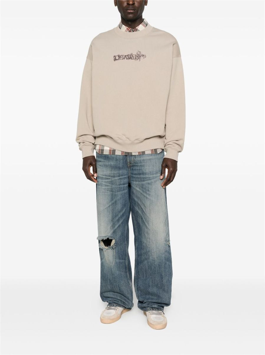 Logo crew-neck sweatshirt-OFF-WHITE-Verso