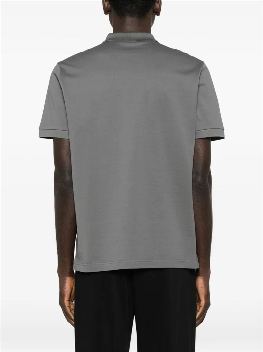 Logo-detail polo shirt-PRADA-Verso