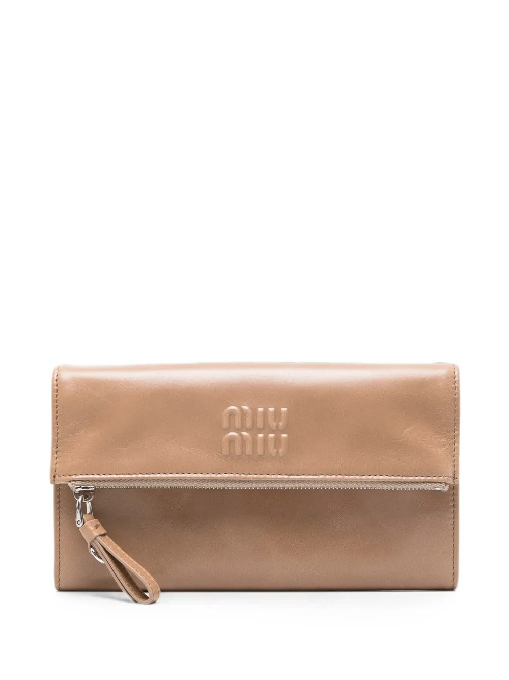 Logo-embossed leather cross body bag-MIU MIU-Verso