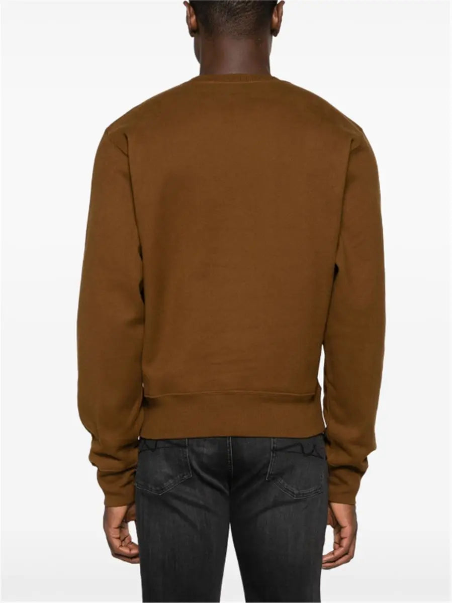 LOGO-EMBROIDERED COTTON SWEATSHIRT SAINT LAURENT