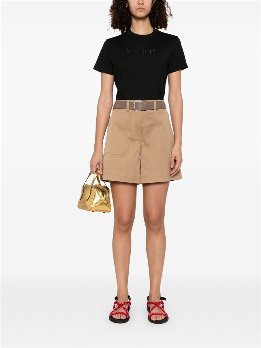 LOGO-EMBROIDERED COTTON T-SHIRT -  MONCLER -  Verso