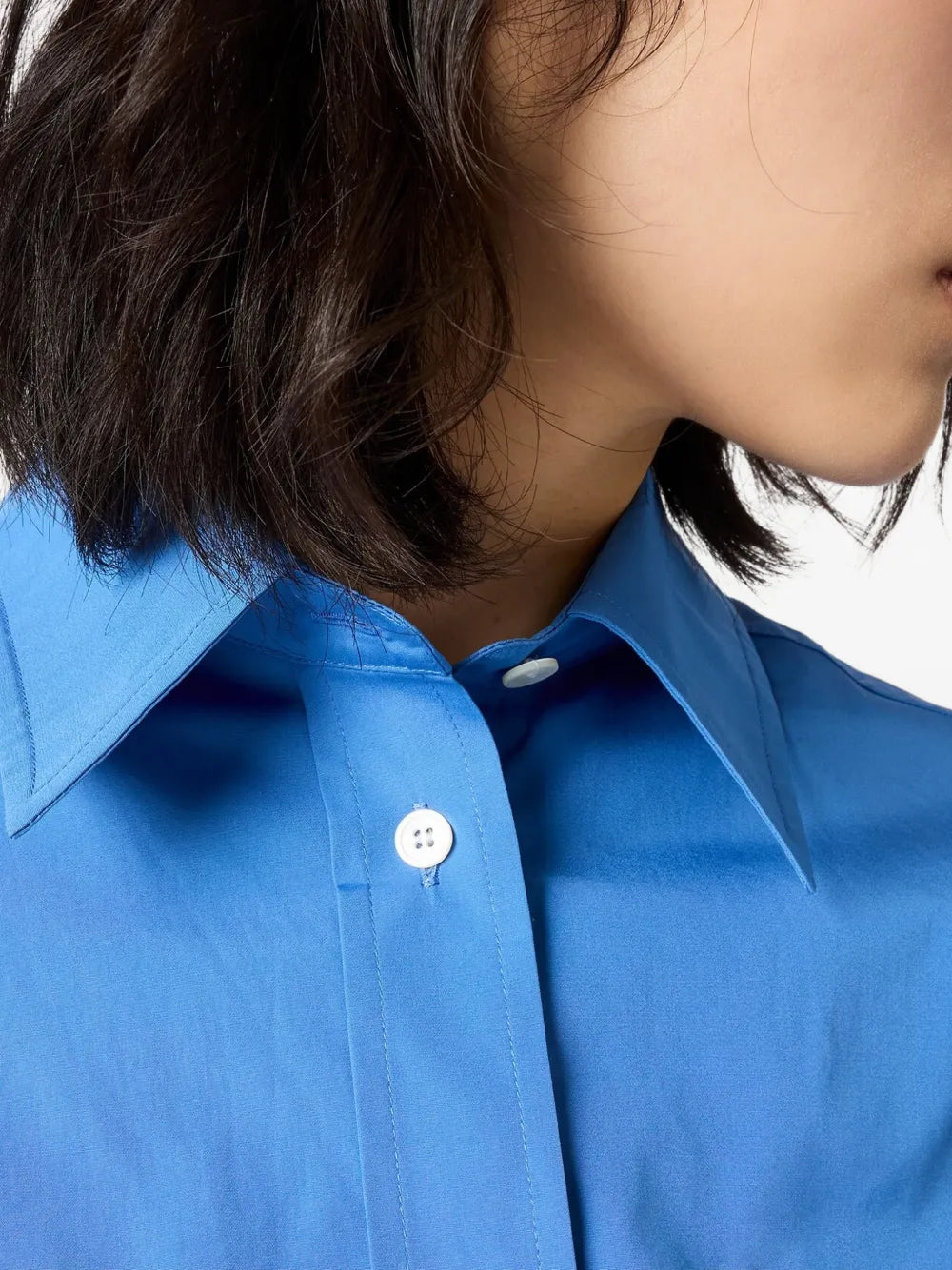 Logo-embroidered front-pockets shirt-MIU MIU-Verso