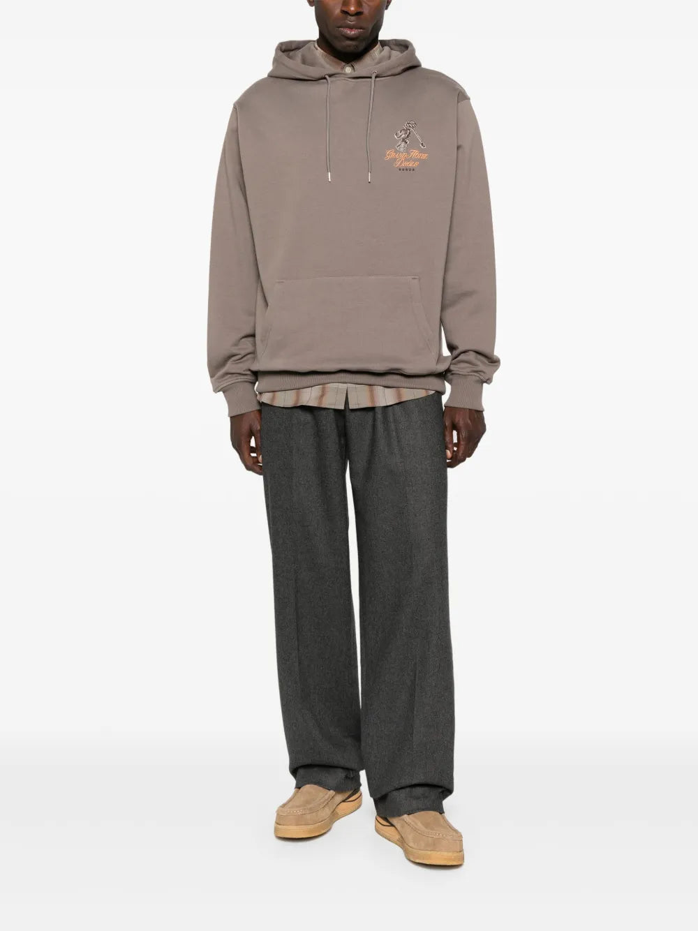 Logo-embroidered hoodie-DRÔLE DE MONSIEUR-Verso