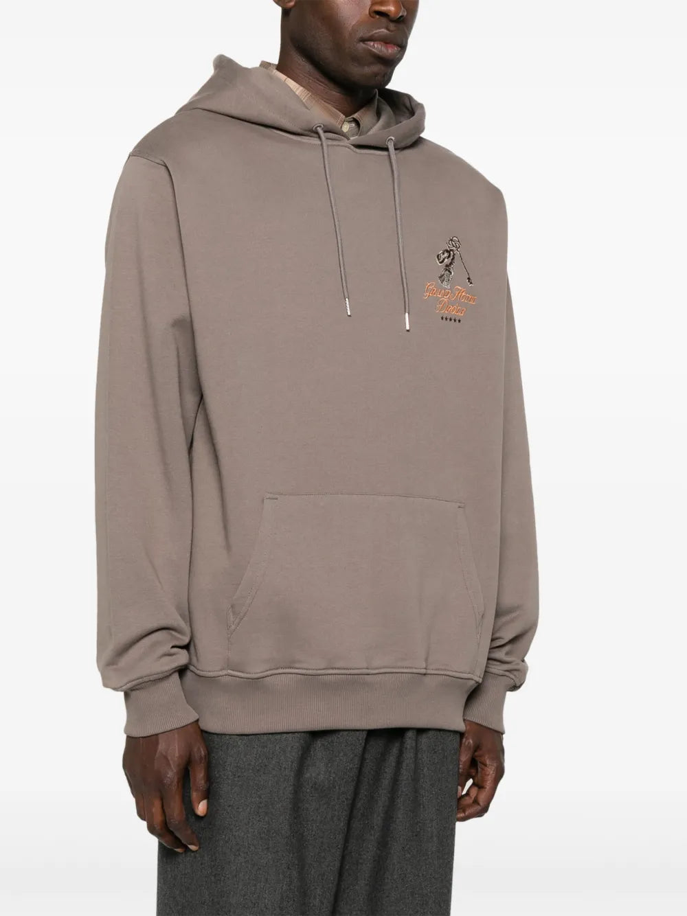Logo-embroidered hoodie-DRÔLE DE MONSIEUR-Verso
