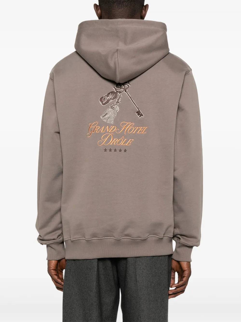 Logo-embroidered hoodie-DRÔLE DE MONSIEUR-Verso