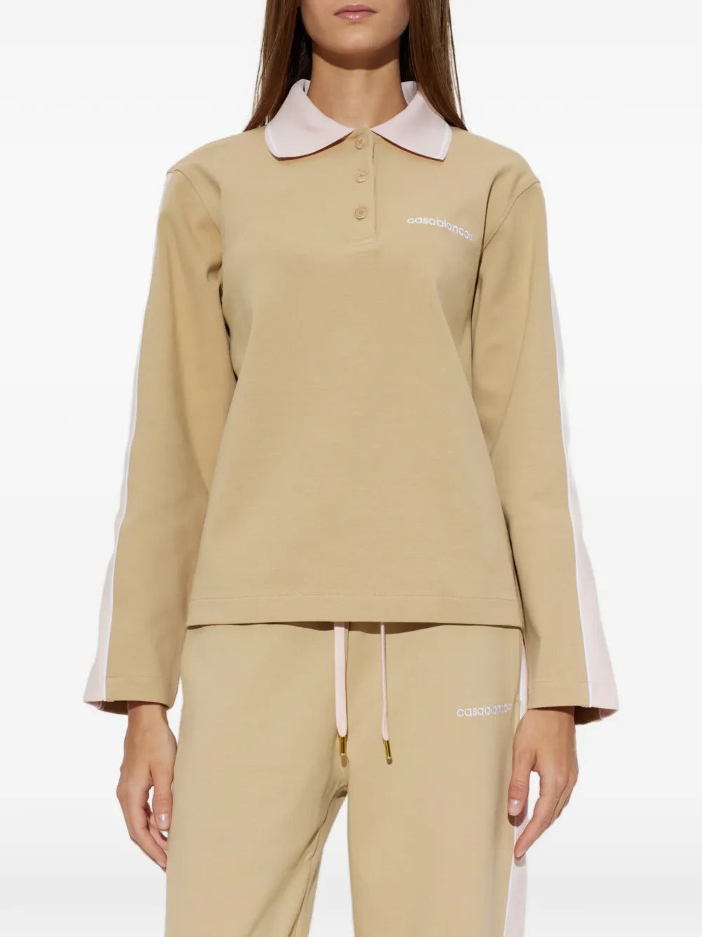 Logo-embroidered long-sleeve sweater-CASABLANCA-Verso