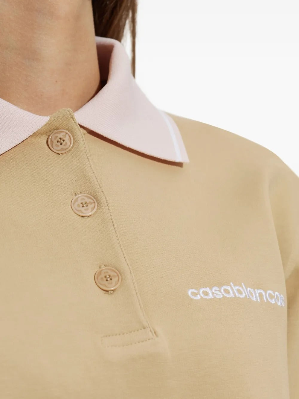 Logo-embroidered long-sleeve sweater-CASABLANCA-Verso