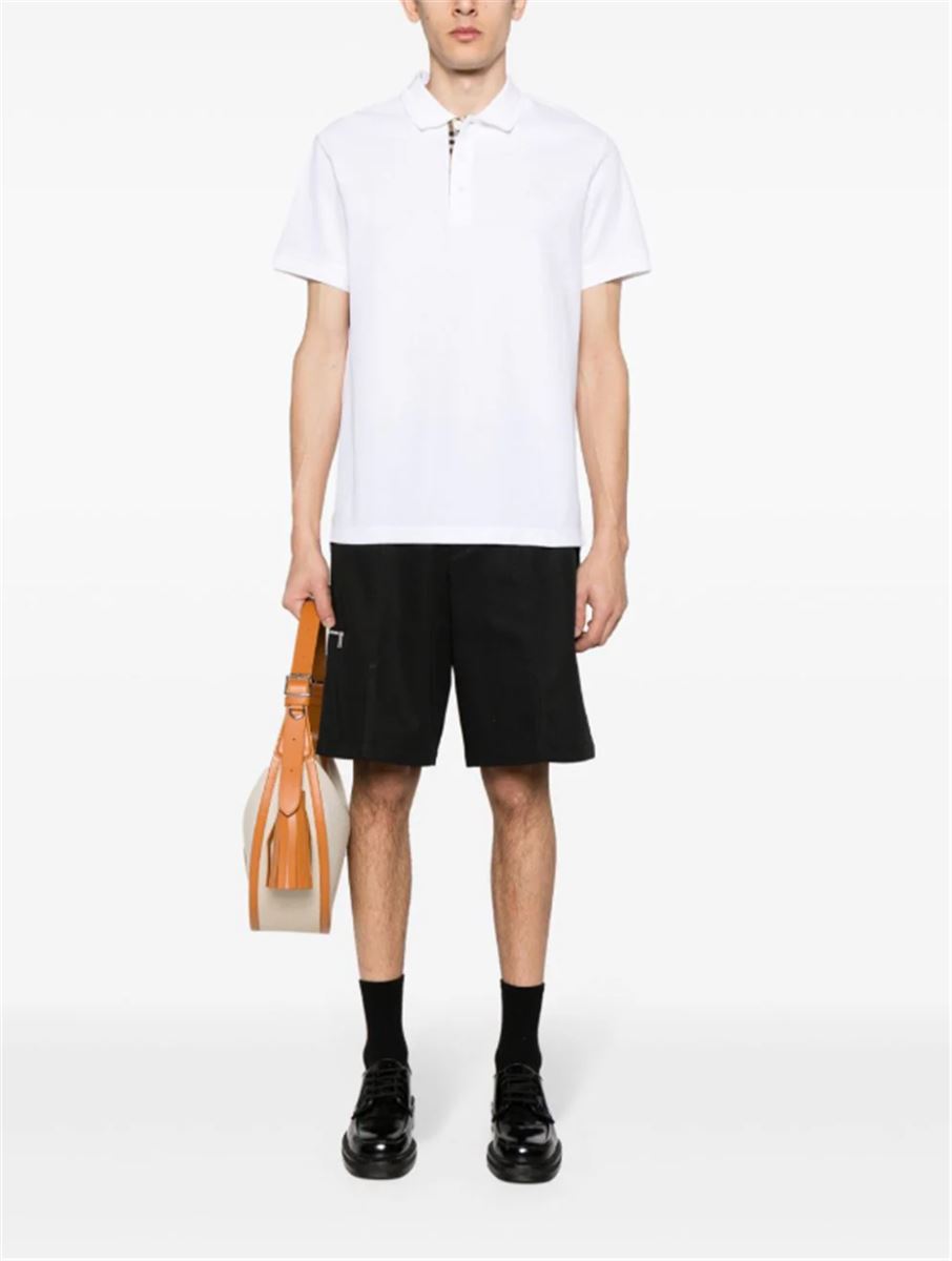 Logo-embroidered polo shirt-BURBERRY-Verso