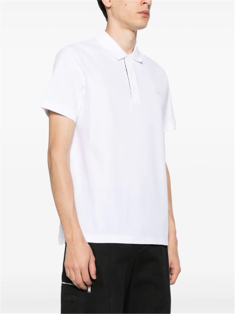 Logo-embroidered polo shirt-BURBERRY-Verso