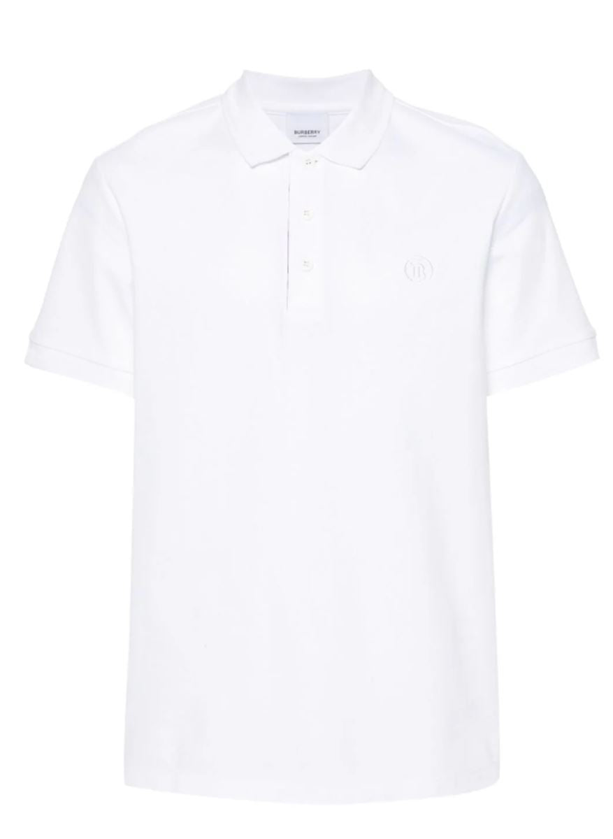Logo-embroidered polo shirt-BURBERRY-Verso