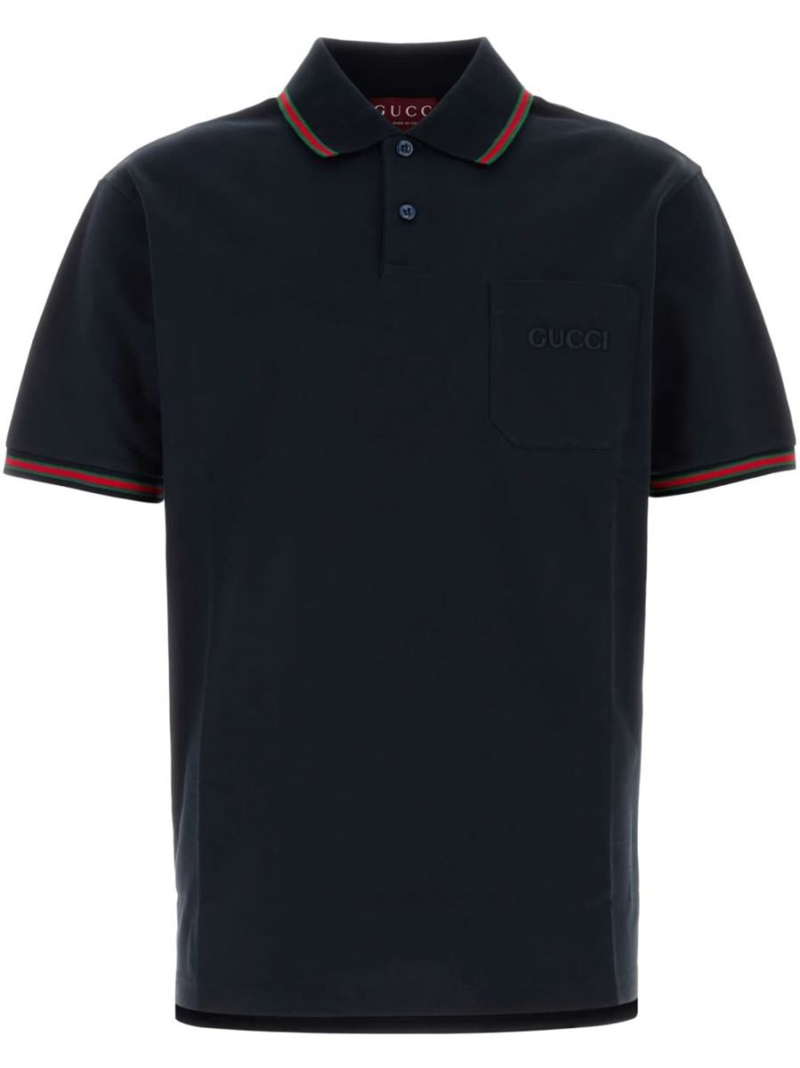 LOGO-EMBROIDERED POLO SHIRT -  GUCCI -  Verso