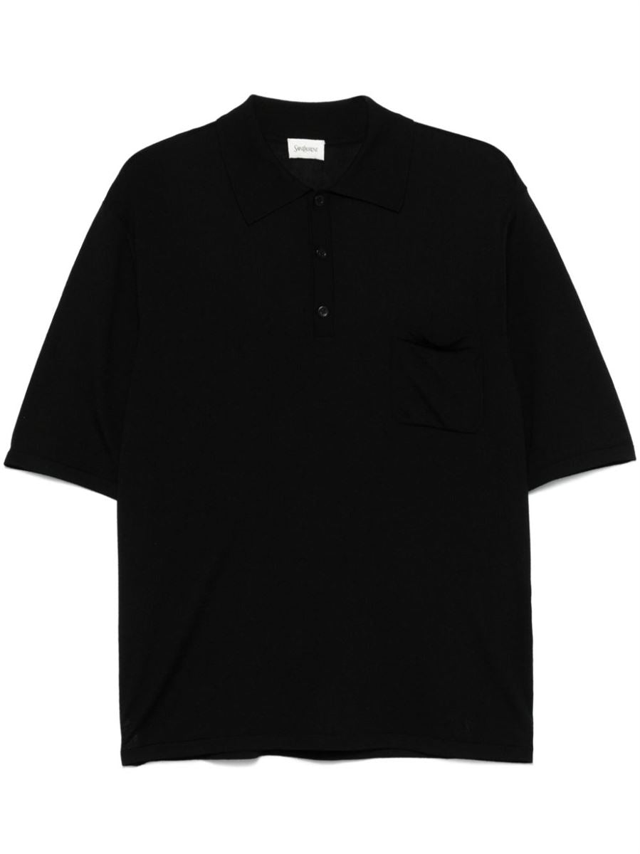 LOGO-EMBROIDERED POLO SHIRT SAINT LAURENT
