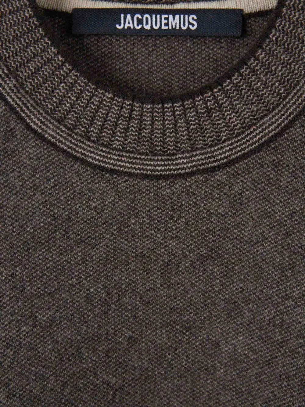 Logo-embroidered ribbed-trim sweater-JACQUEMUS-Verso