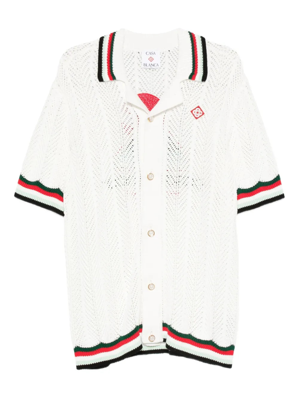 Logo-embroidered shirt-CASABLANCA-Verso