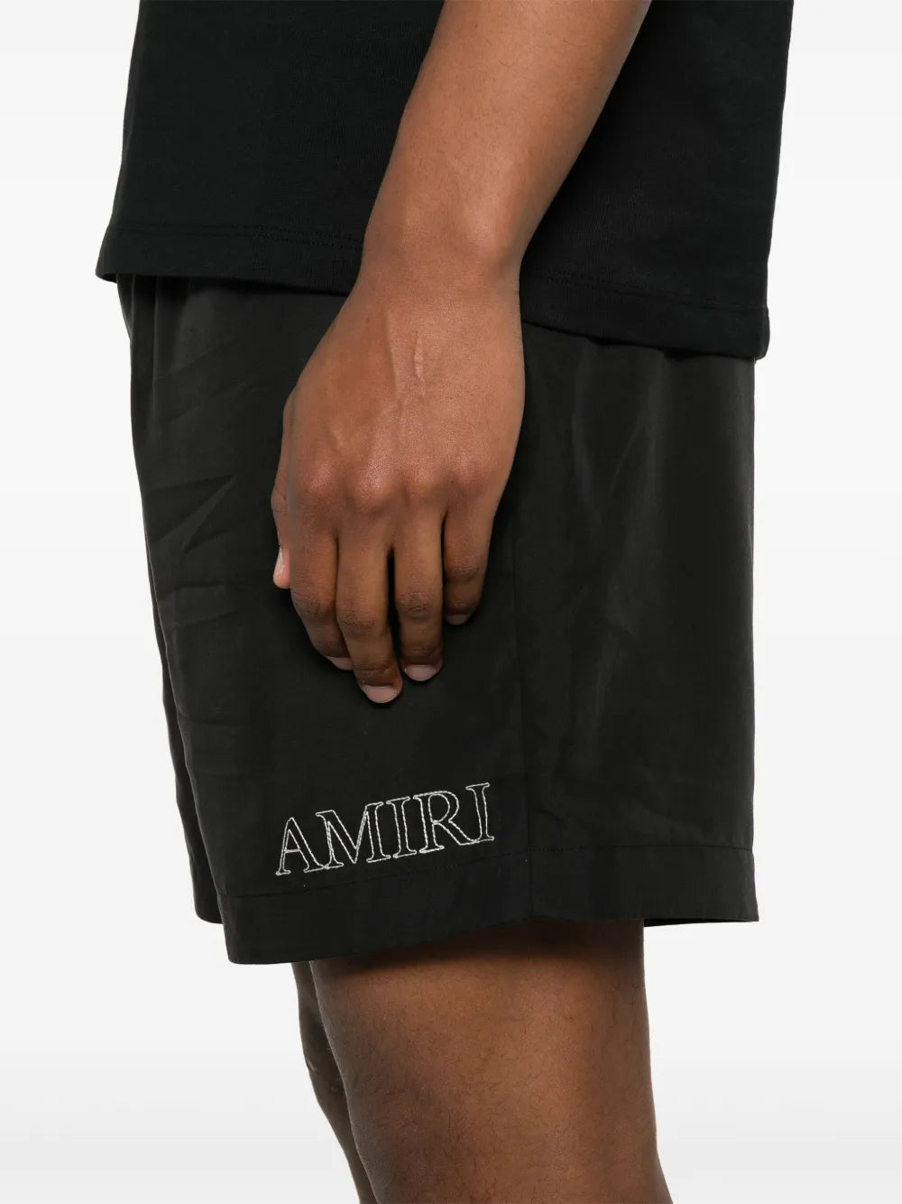 Logo-embroidered shorts