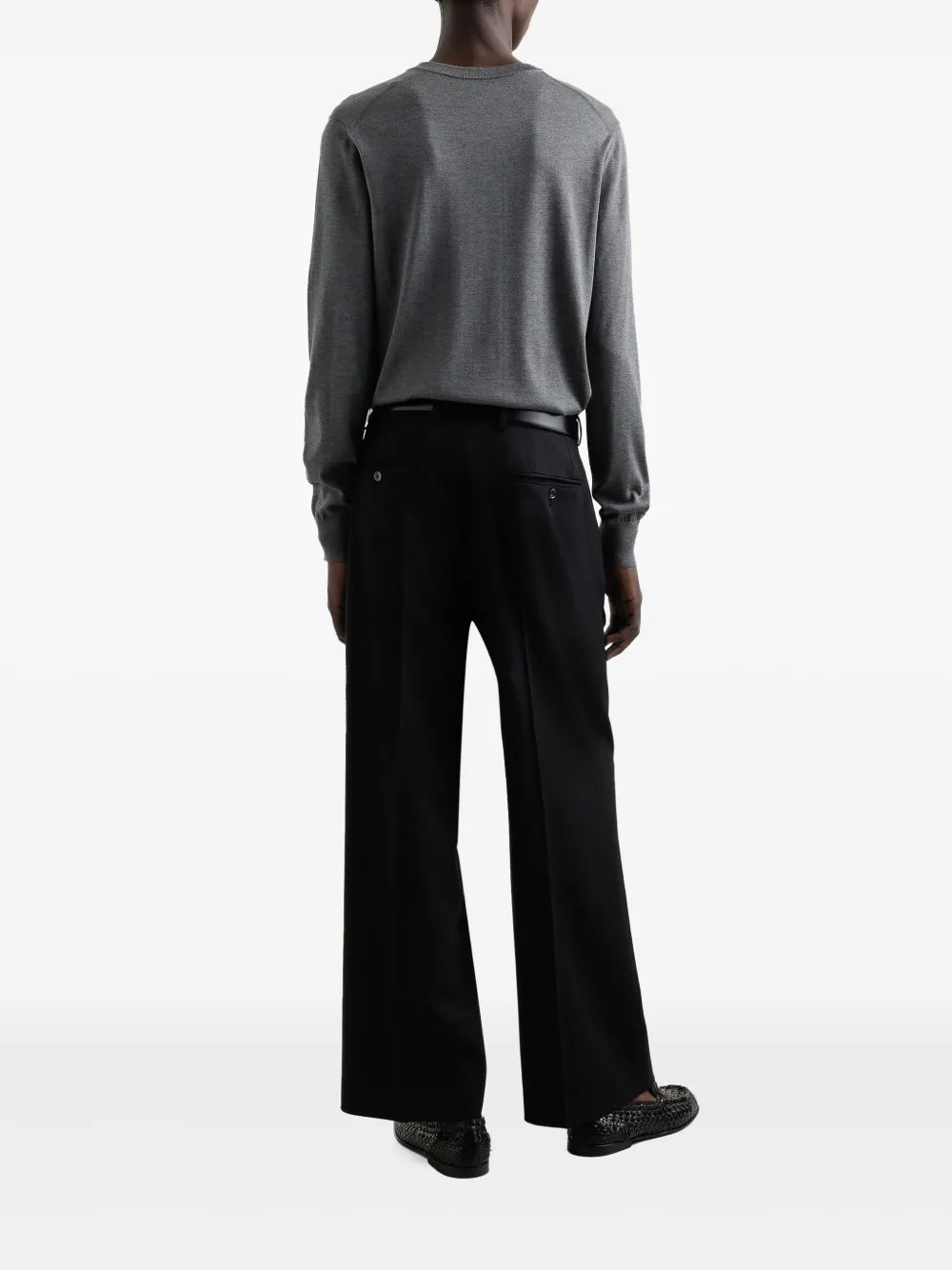 Logo-embroidered Silk Sweater-DOLCE & GABBANA-Verso