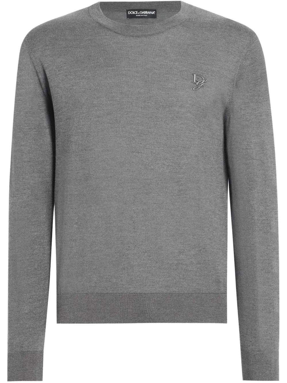 Logo-embroidered Silk Sweater-DOLCE & GABBANA-Verso