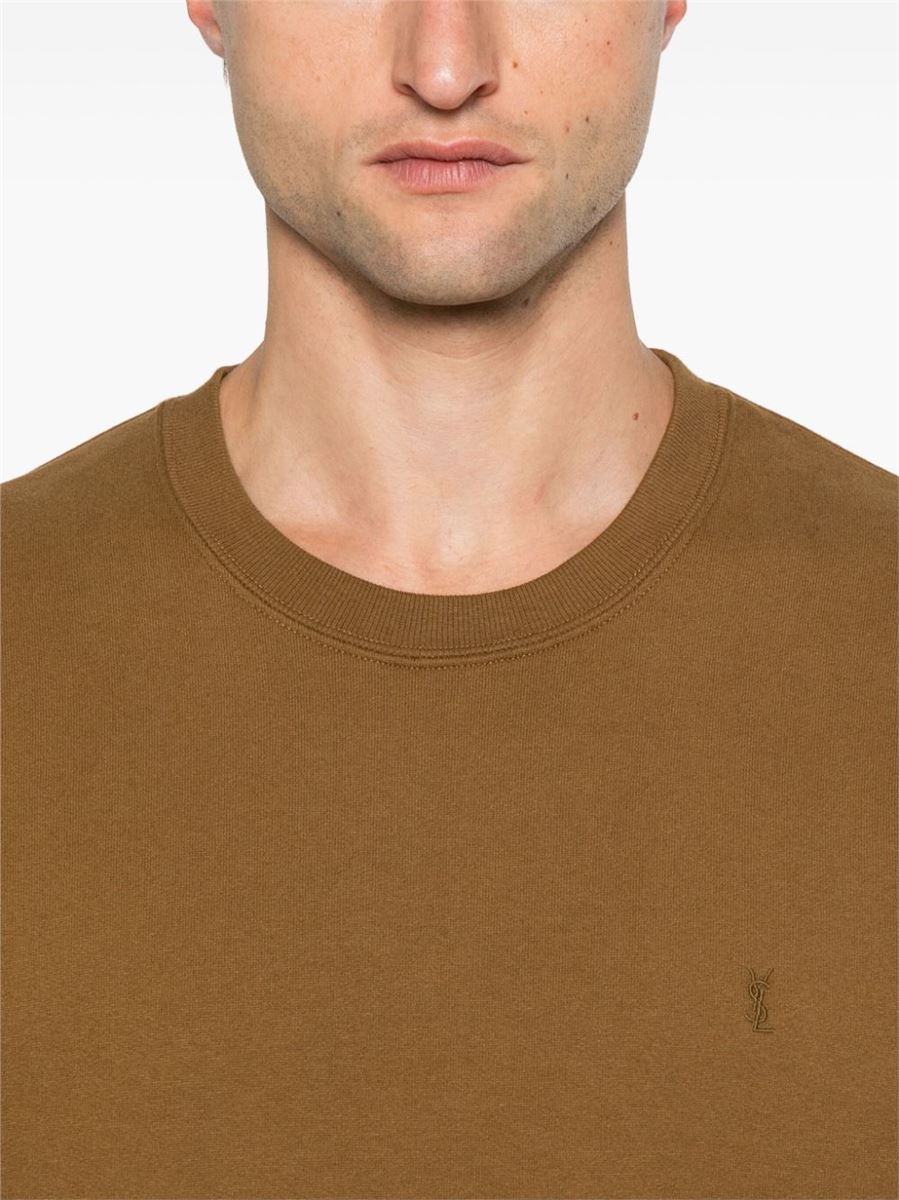 LOGO-EMBROIDERED SWEATSHIRT SAINT LAURENT