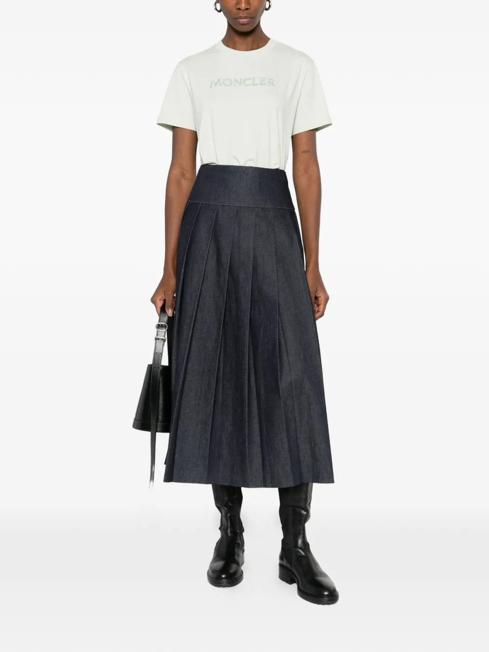 Logo-embroidered T-shirt-MONCLER-Verso