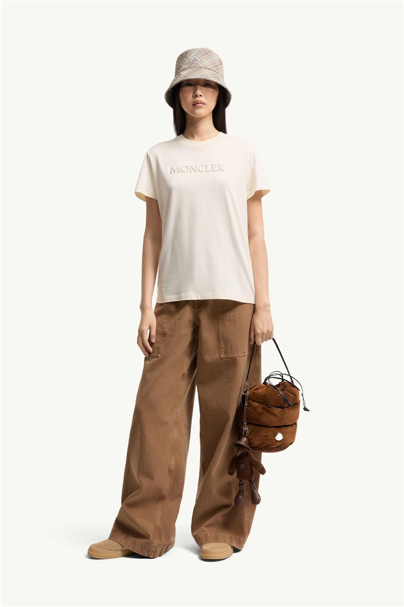 Logo-embroidered t-shirt-MONCLER-Verso