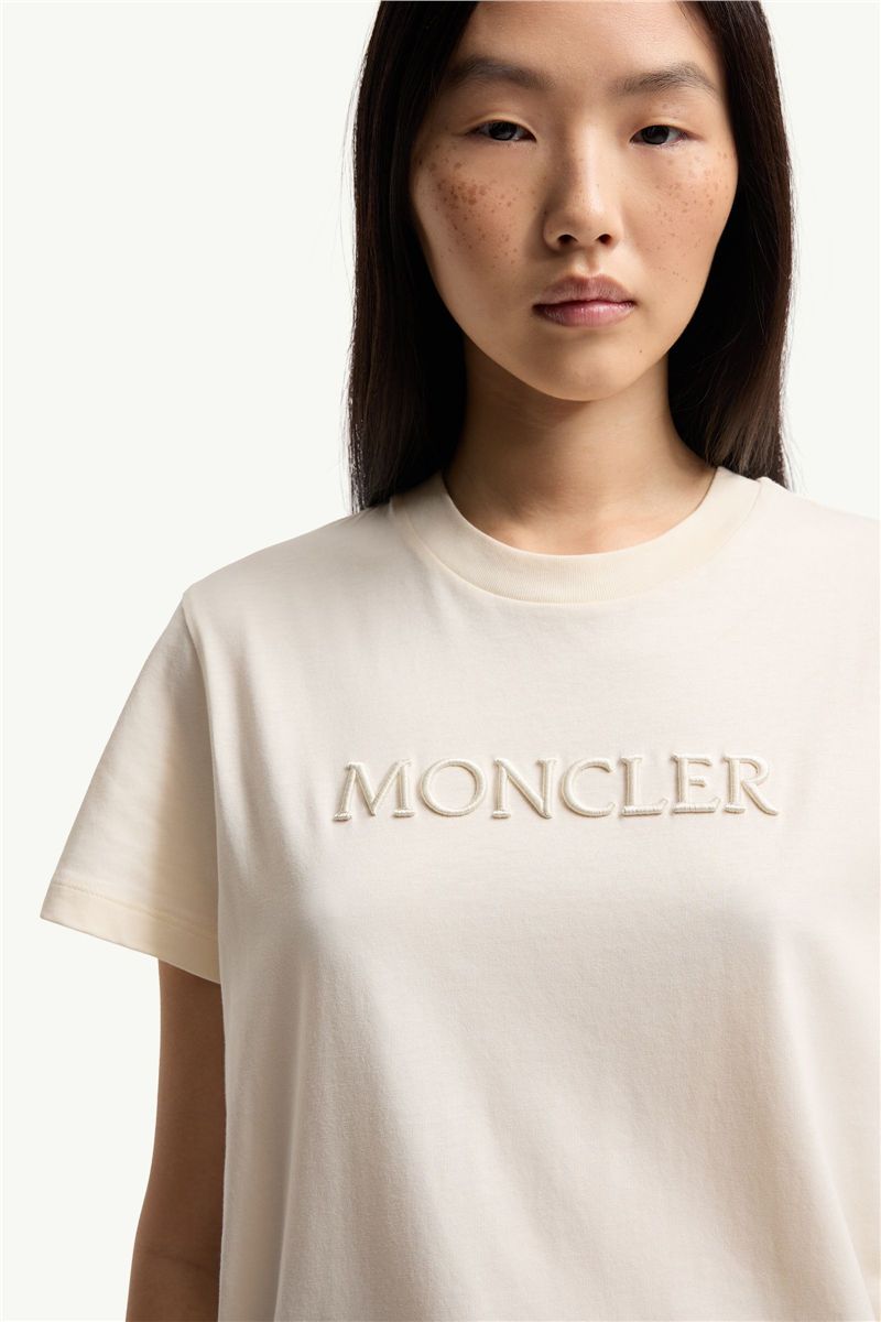 Logo-embroidered t-shirt-MONCLER-Verso