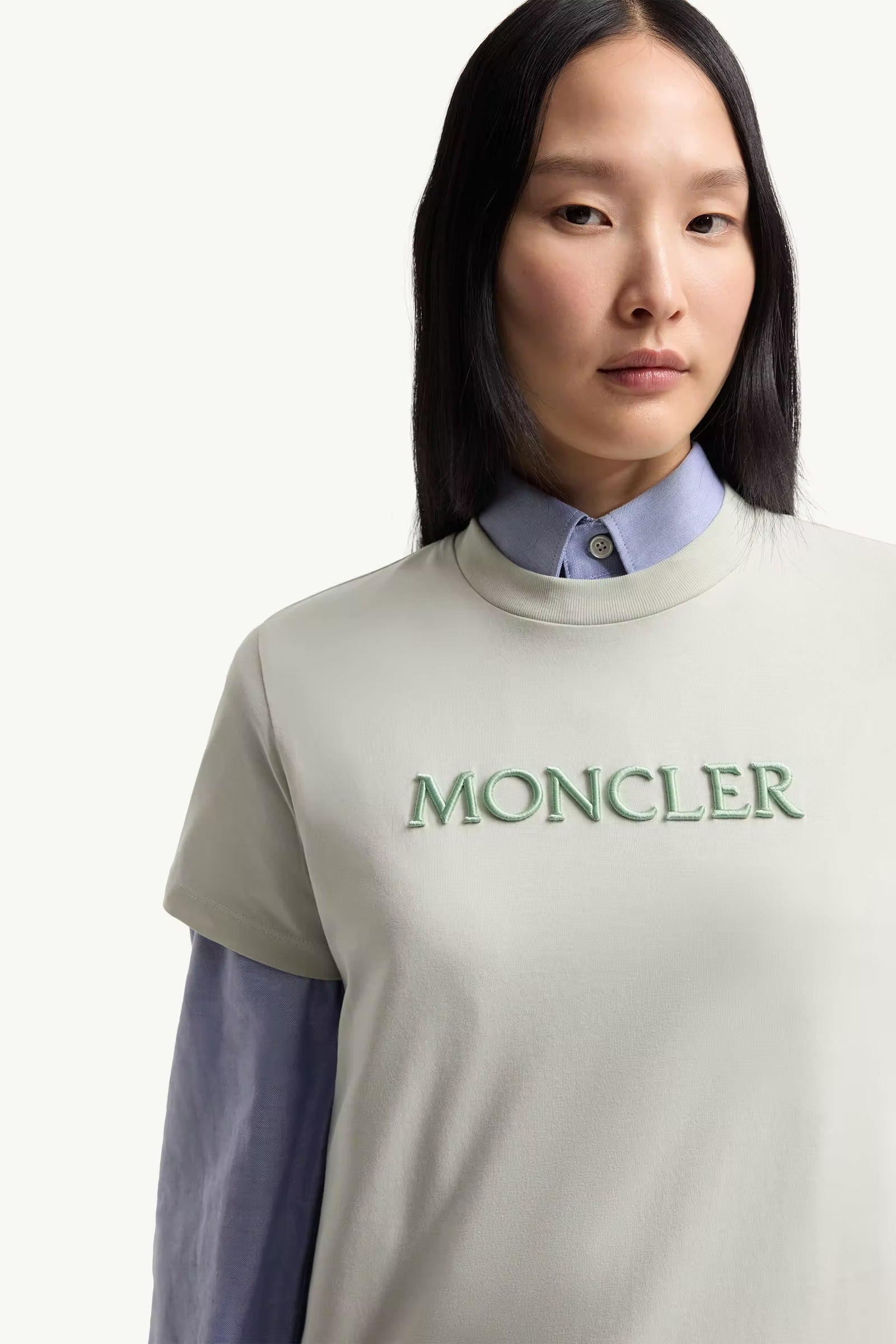 Logo-embroidered T-shirt-MONCLER-Verso