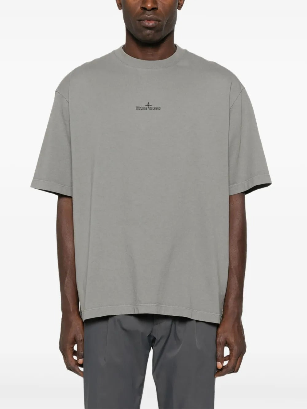 Logo-embroidered T-shirt-STONE ISLAND-Verso