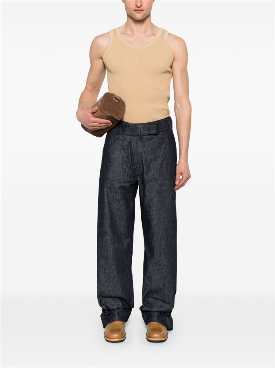 LOGO-EMBROIDERED TANK TOP-FENDI-Verso