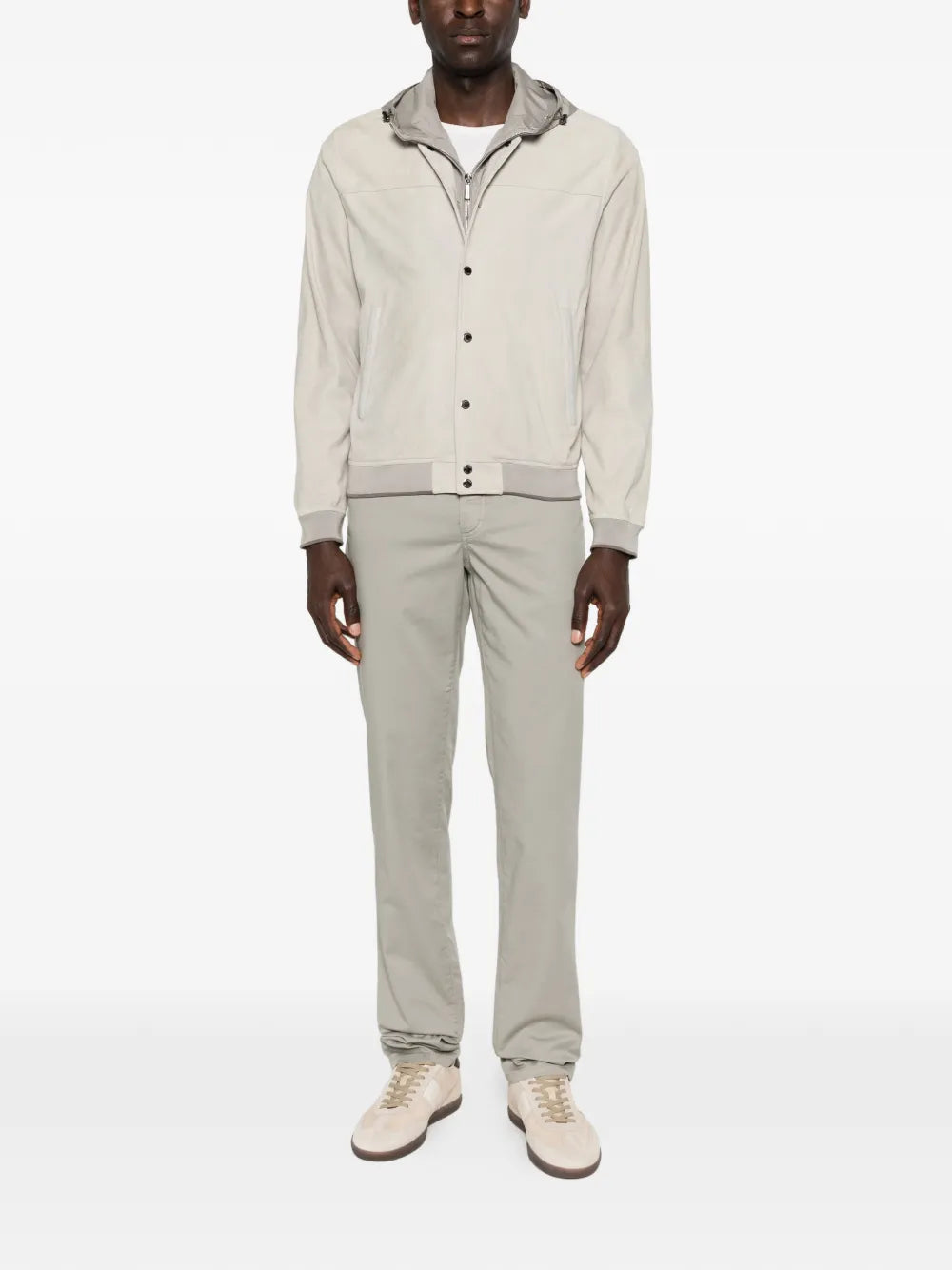 Logo-embroidered trousers-BRUNELLO CUCINELLI-Verso