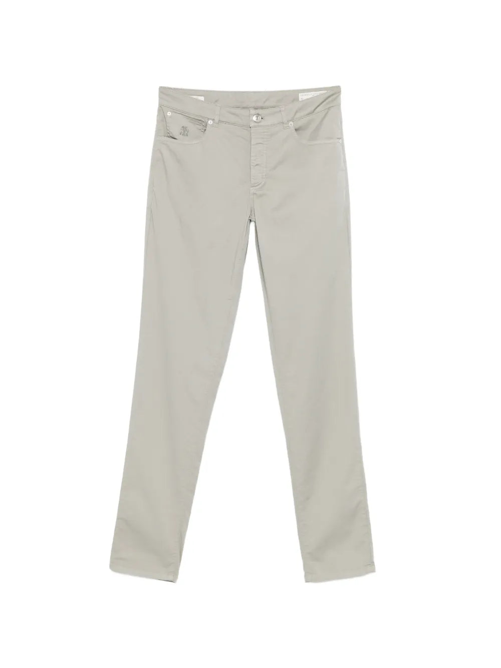 Logo-embroidered trousers-BRUNELLO CUCINELLI-Verso