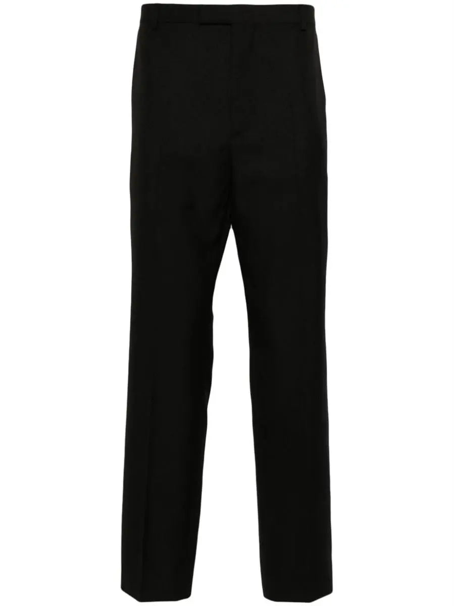 LOGO-EMBROIDERED TWILL TAILORED TROUSERS GUCCI